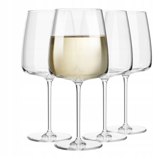 Krosno Moderné poháre na biele víno, transparentné, 480ml, 4 ks.